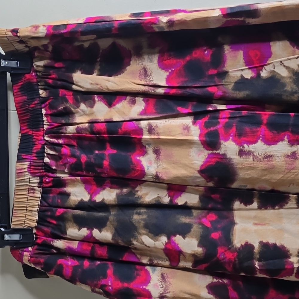 DKNY Women's Leaf Print A-Line Skirt  Large - Picture 15 of 16